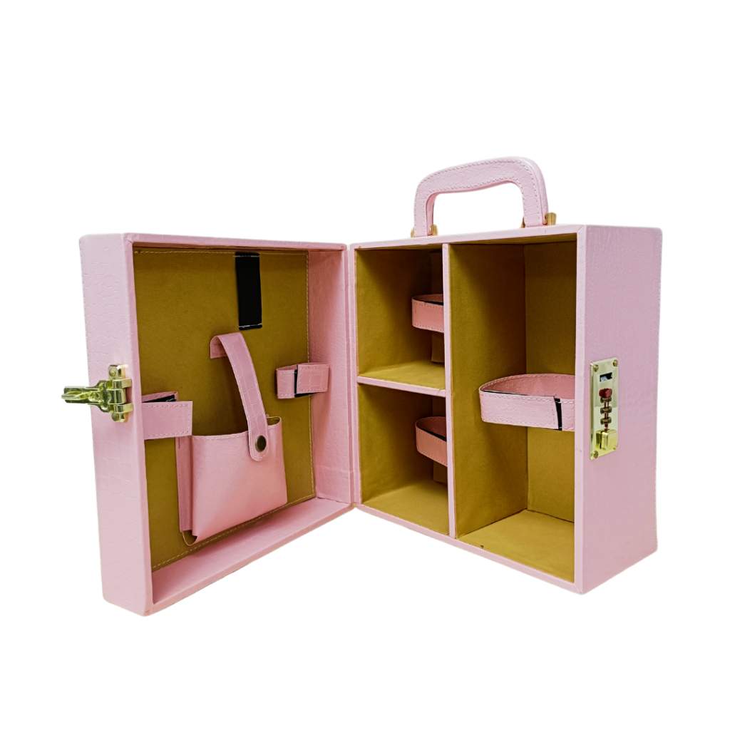 Baby Pink 2 Glass Wine Box 3