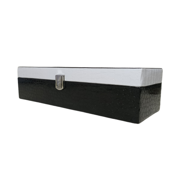 Luxury Croco Watch Box – White & Black 6 Slot Organizer | Manufacturer & Wholesale - Image 3