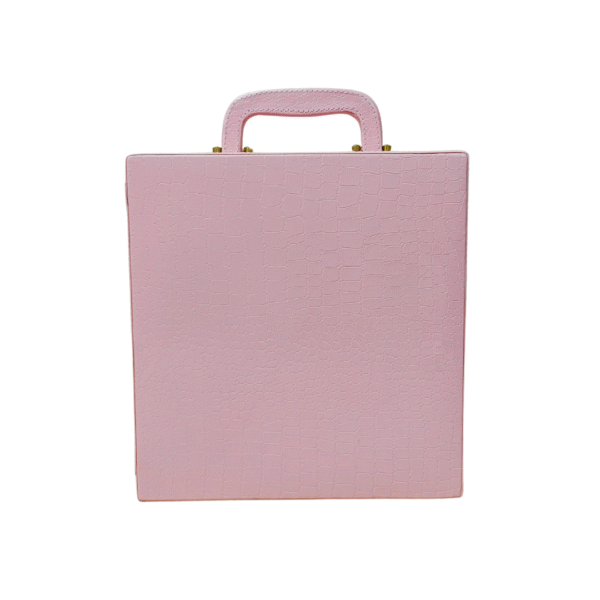 AJ411 Baby Pink 2 Glass Wine Box Manufacturer & Wholesaler - Image 3