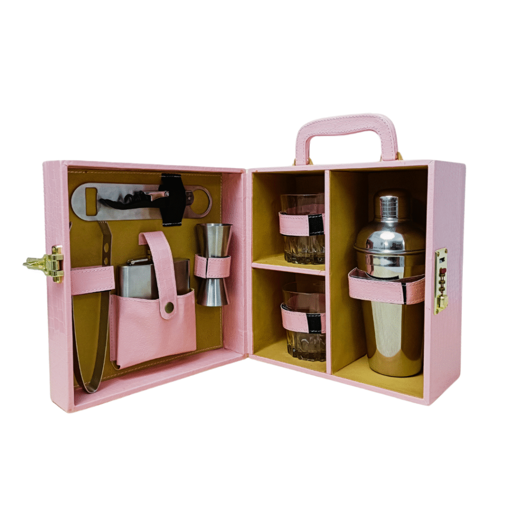 Wine Box Manufacturer 58 Baby Pink 2 Glass Wine Box 7