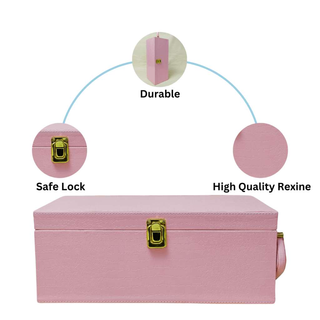 Wine Box Manufacturer 16 Baby Pink Single Bottle Wine Box 1