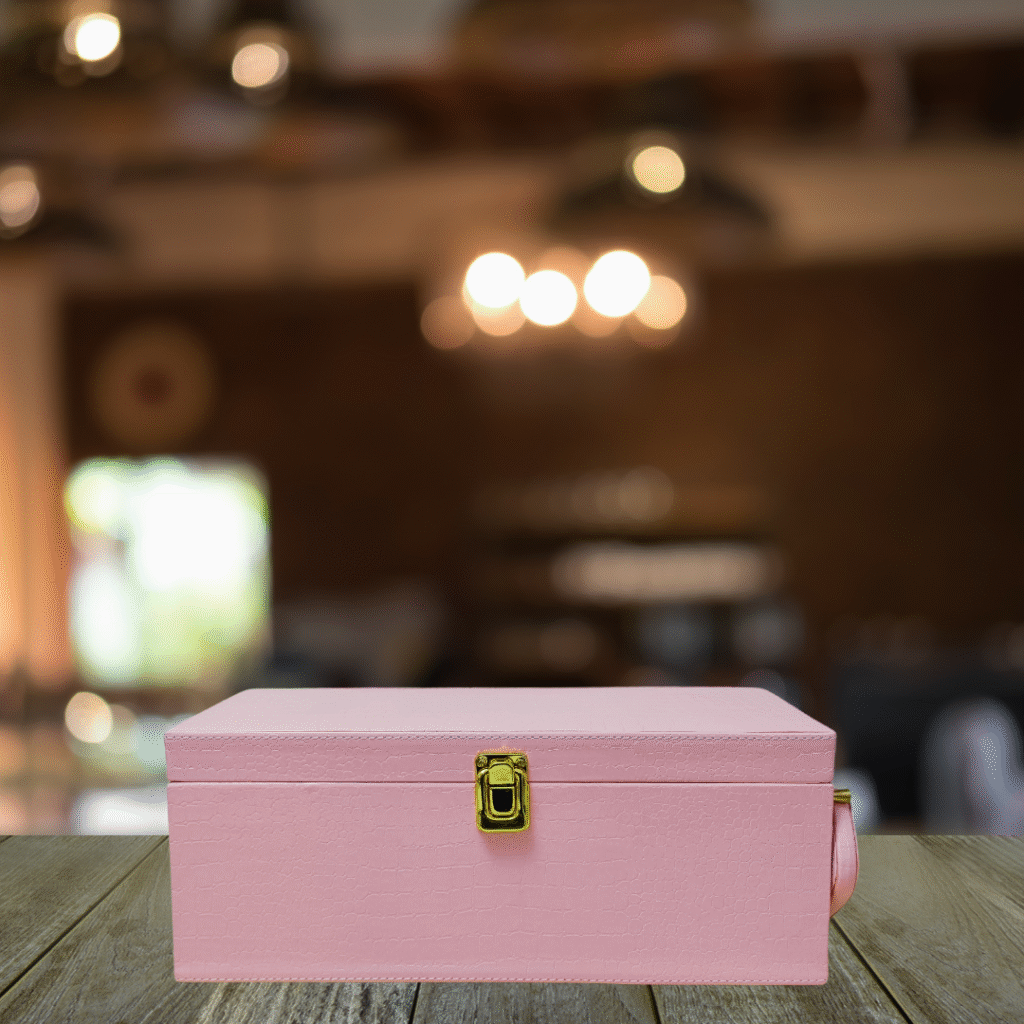 Wine Box Manufacturer 17 Baby Pink Single Bottle Wine Box 2