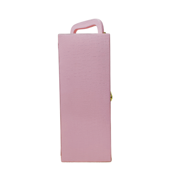 AJ419 Baby Pink Single Bottle Wine Box Manufacturer and Wholesaler - Image 4