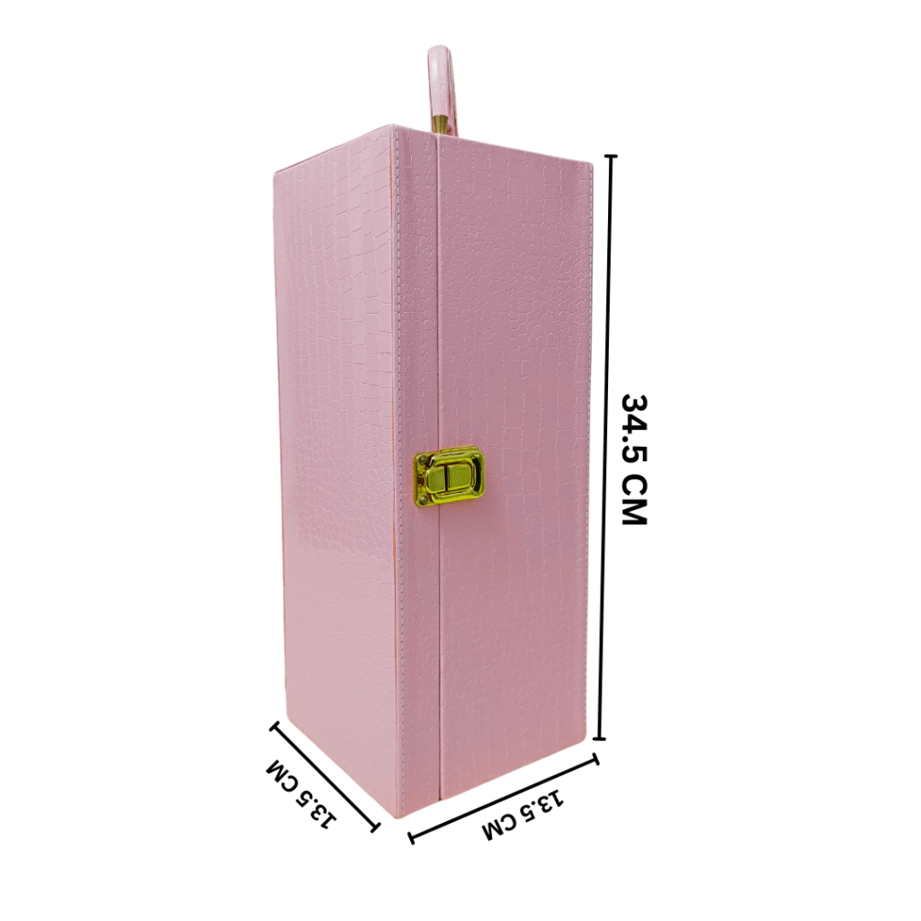 Wine Box Manufacturer 19 Baby Pink Single Bottle Wine Box 4