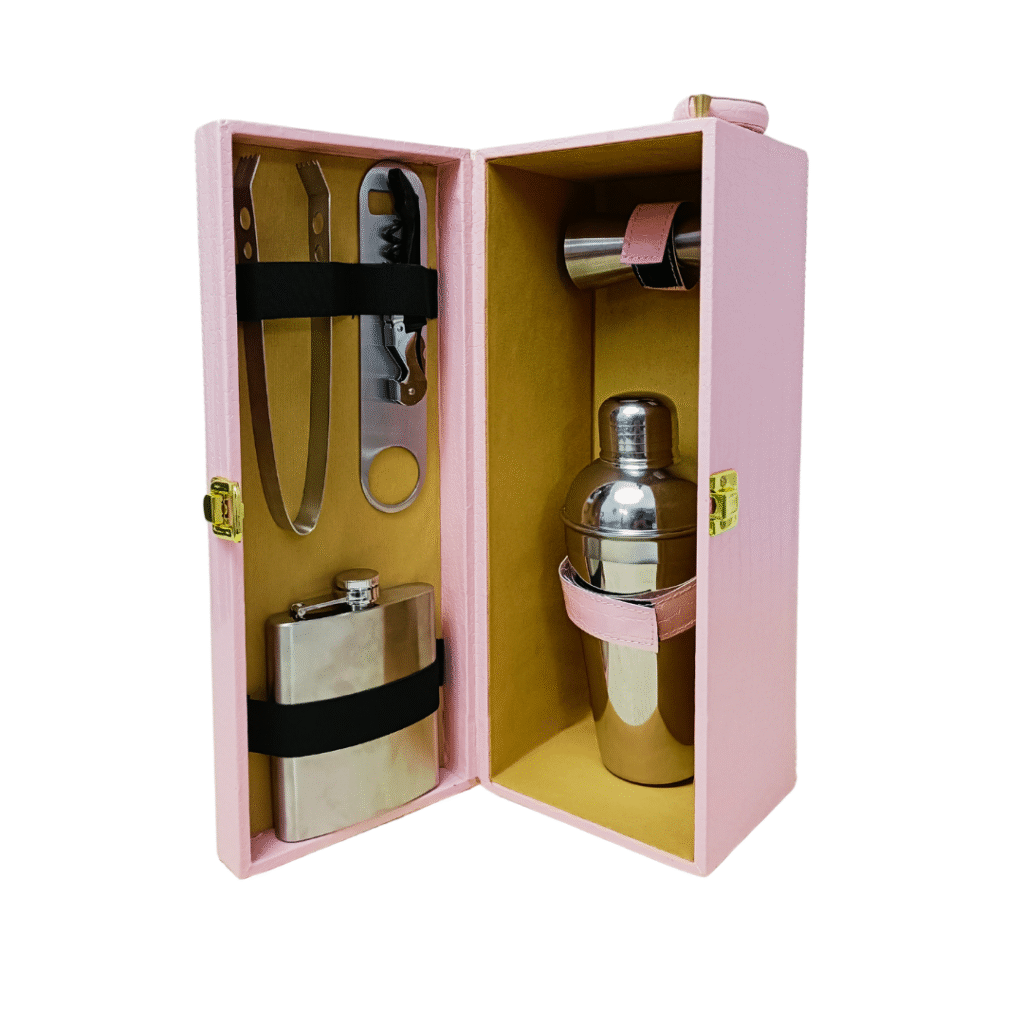 Wine Box Manufacturer 21 Baby Pink Single Bottle Wine Box 6