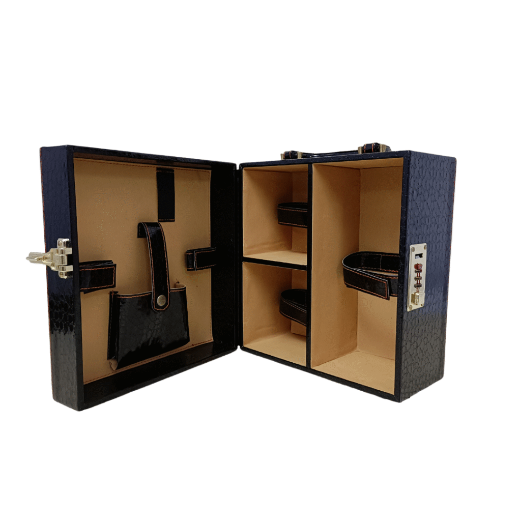 Wine Box Manufacturer 50 Black 2 Glass Wine Box 6
