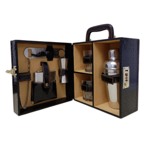 AJ407 Black 2 Glass Wine Box Manufacturer & Wholesaler