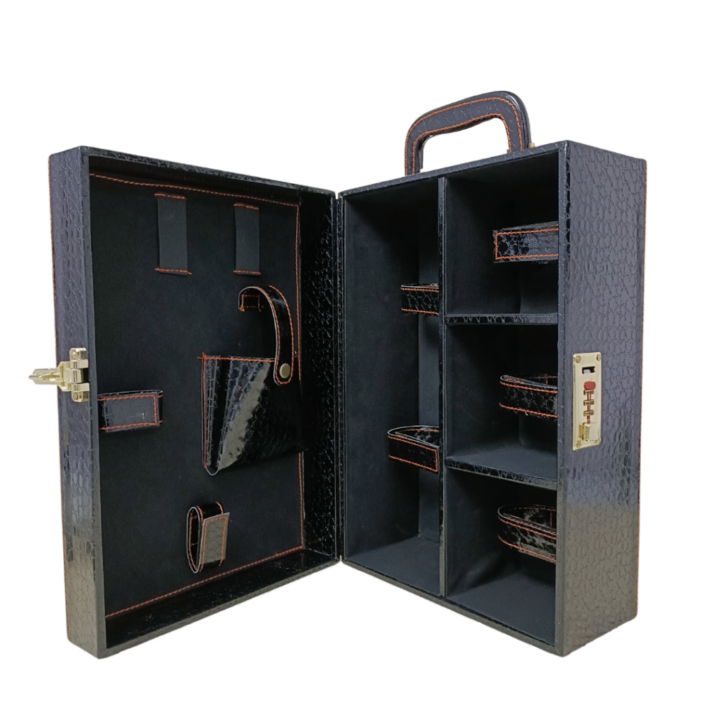 Wine Box Manufacturer 85 Black 3 Glass Wine Box 3