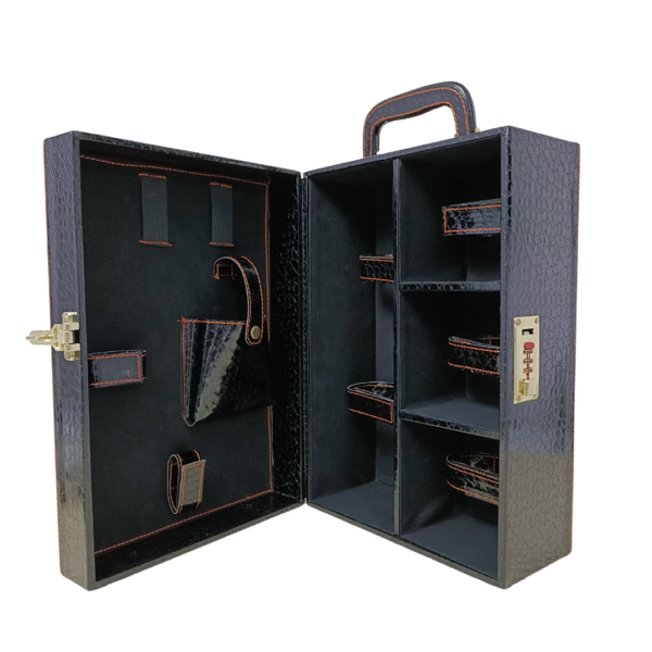 AJ408 Black 3 Glass Wine Box Manufacturer & Wholesaler - Image 3