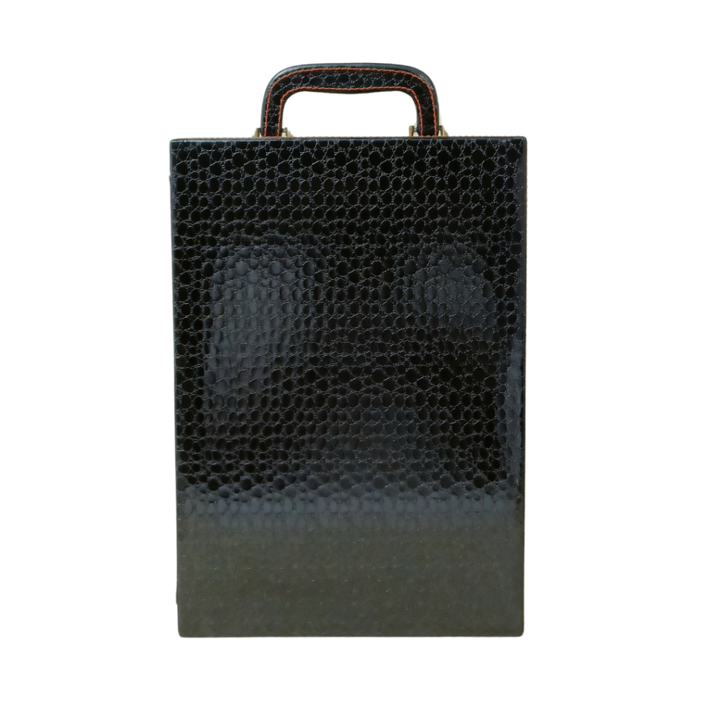 Wine Box Manufacturer 86 Black 3 Glass Wine Box 4