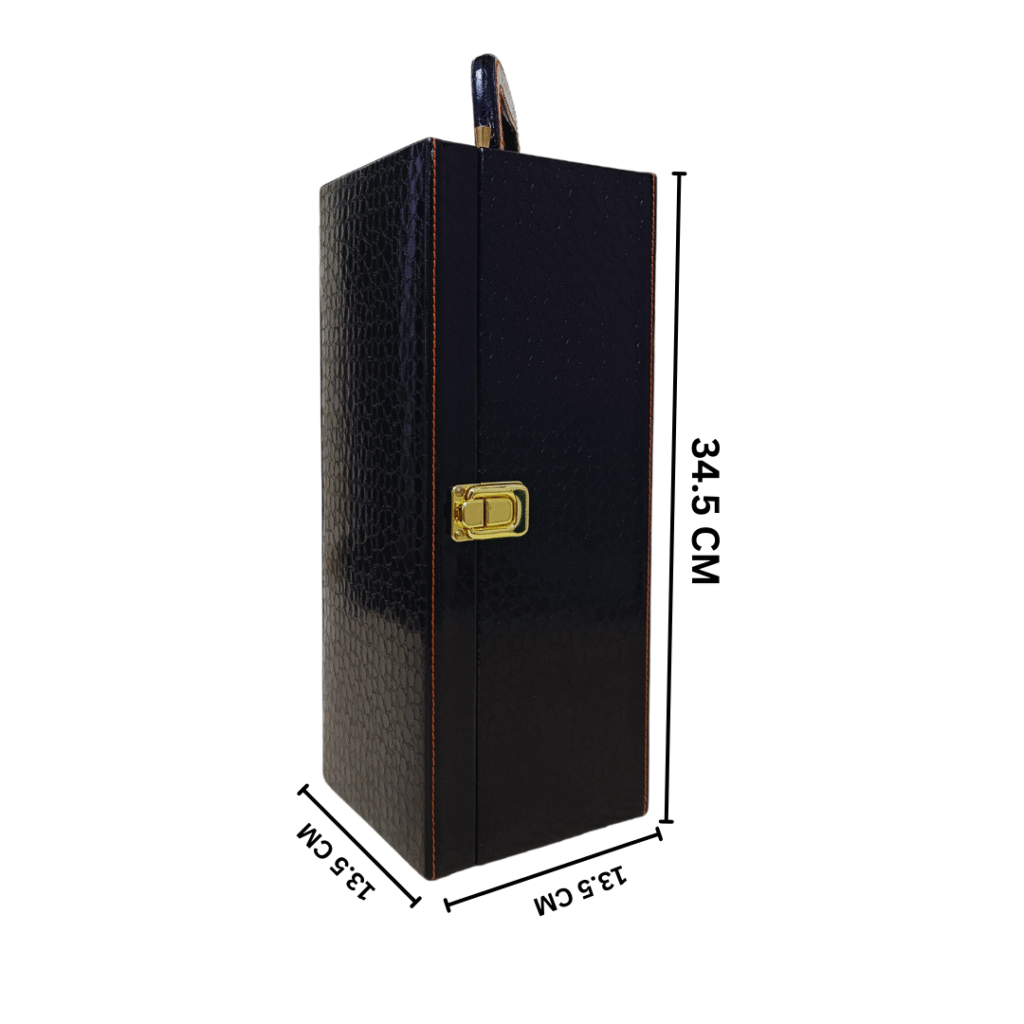 Wine Box Manufacturer 3 Black Single Bottle Wine Box 2