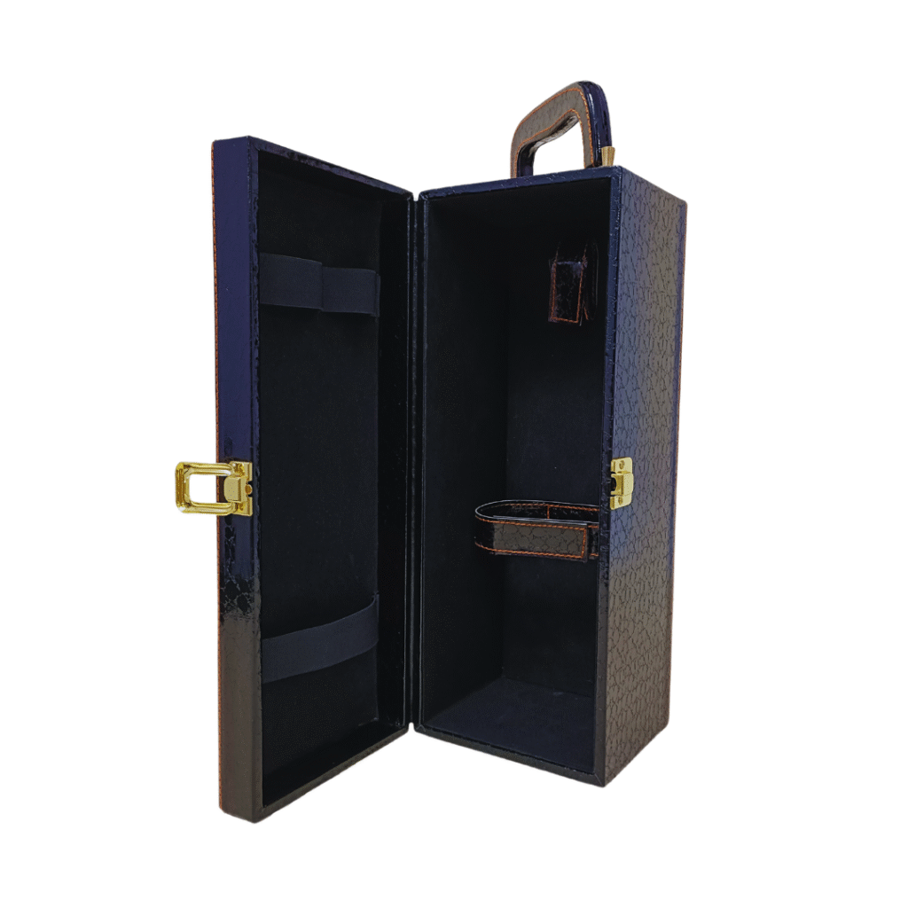 Wine Box Manufacturer 4 Black Single Bottle Wine Box 3