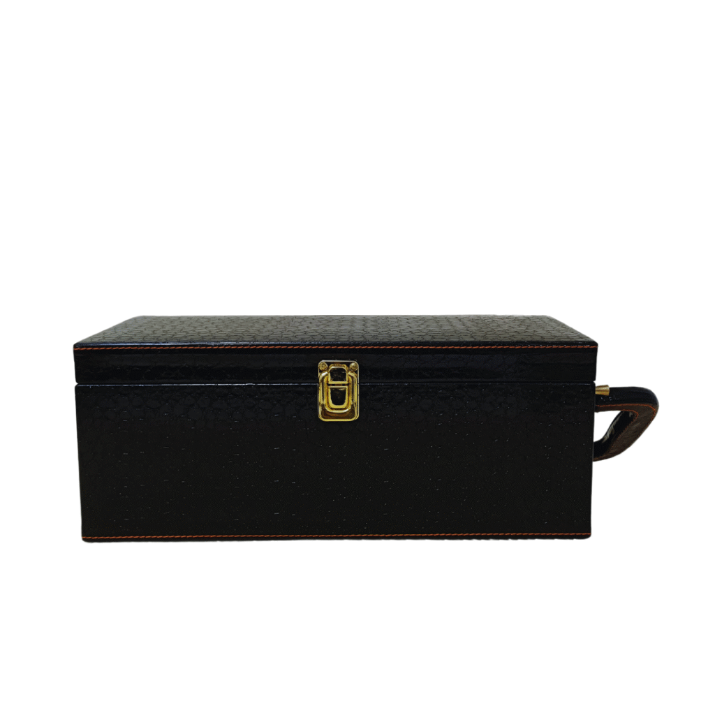 Wine Box Manufacturer 5 Black Single Bottle Wine Box 4