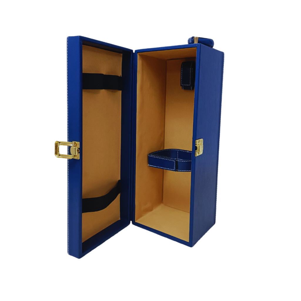 Wine Box Manufacturer 32 Blue Single Bottle Wine Box 3