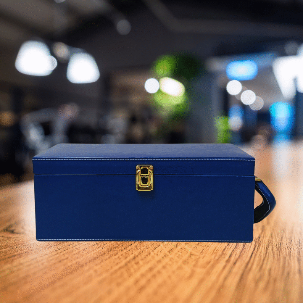 Wine Box Manufacturer 35 Blue Single Bottle Wine Box 6