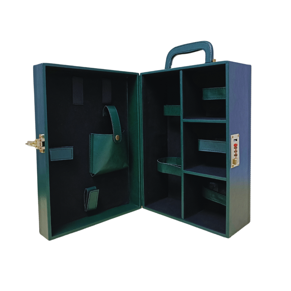 Wine Box Manufacturer 93 Green 3 Glass Wine Box 6