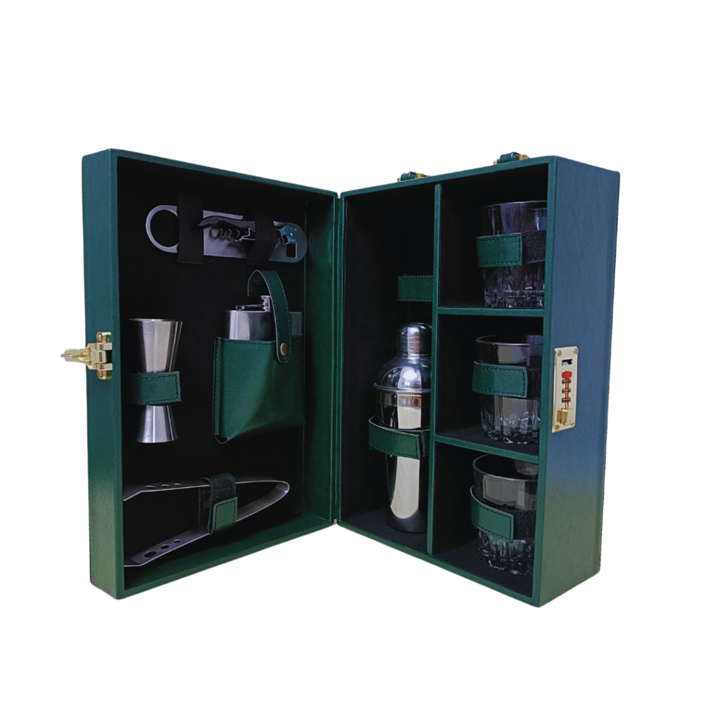 Wine Box Manufacturer 94 Green 3 Glass Wine Box 7