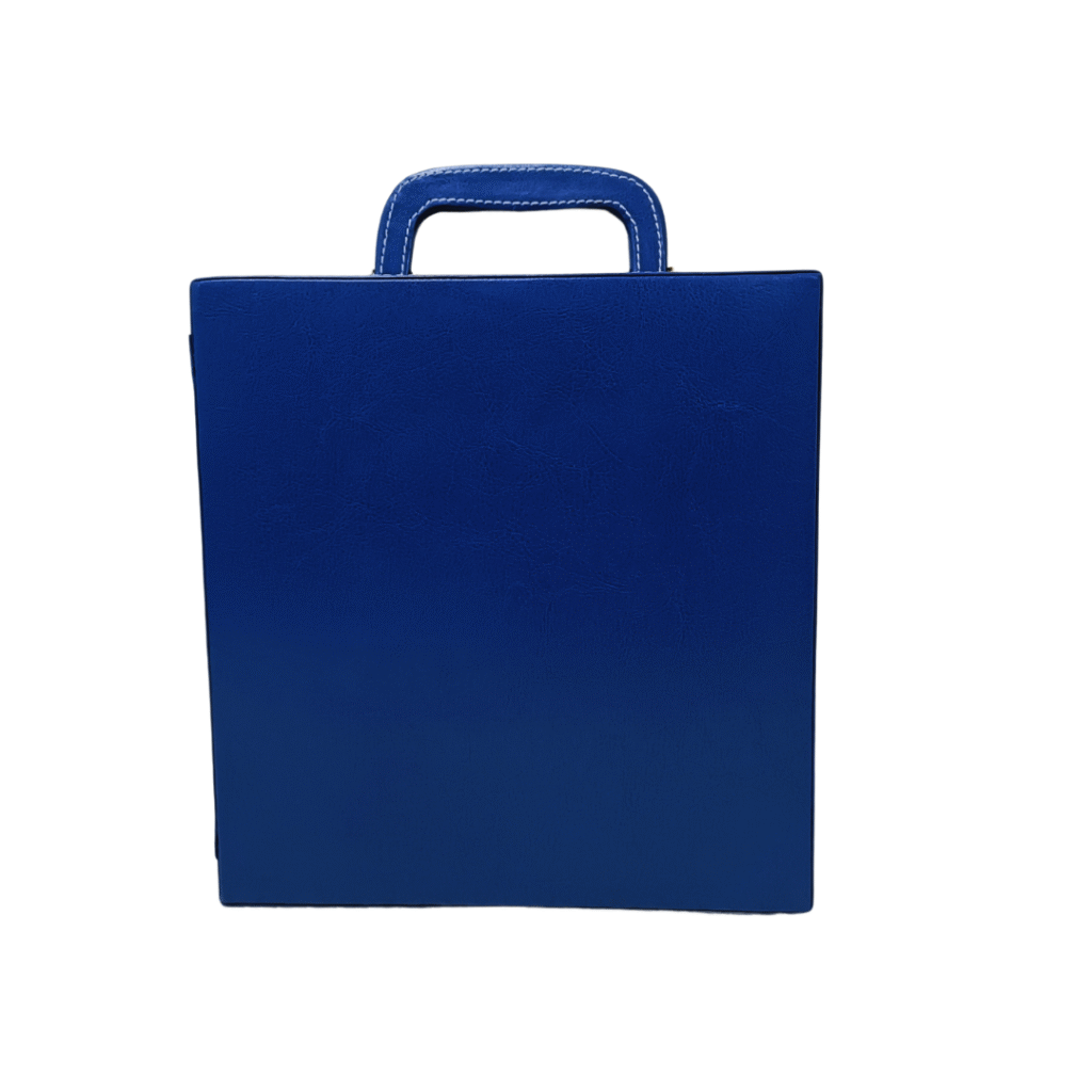 Wine Box Manufacturer 74 Navy Blue 2 Glass Wine Box 2