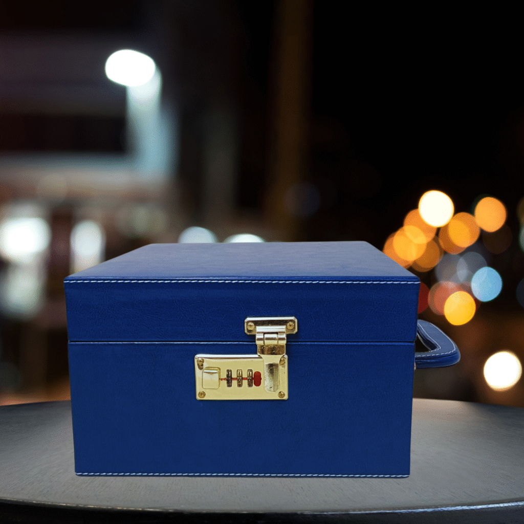 Wine Box Manufacturer 79 Navy Blue 2 Glass Wine Box5