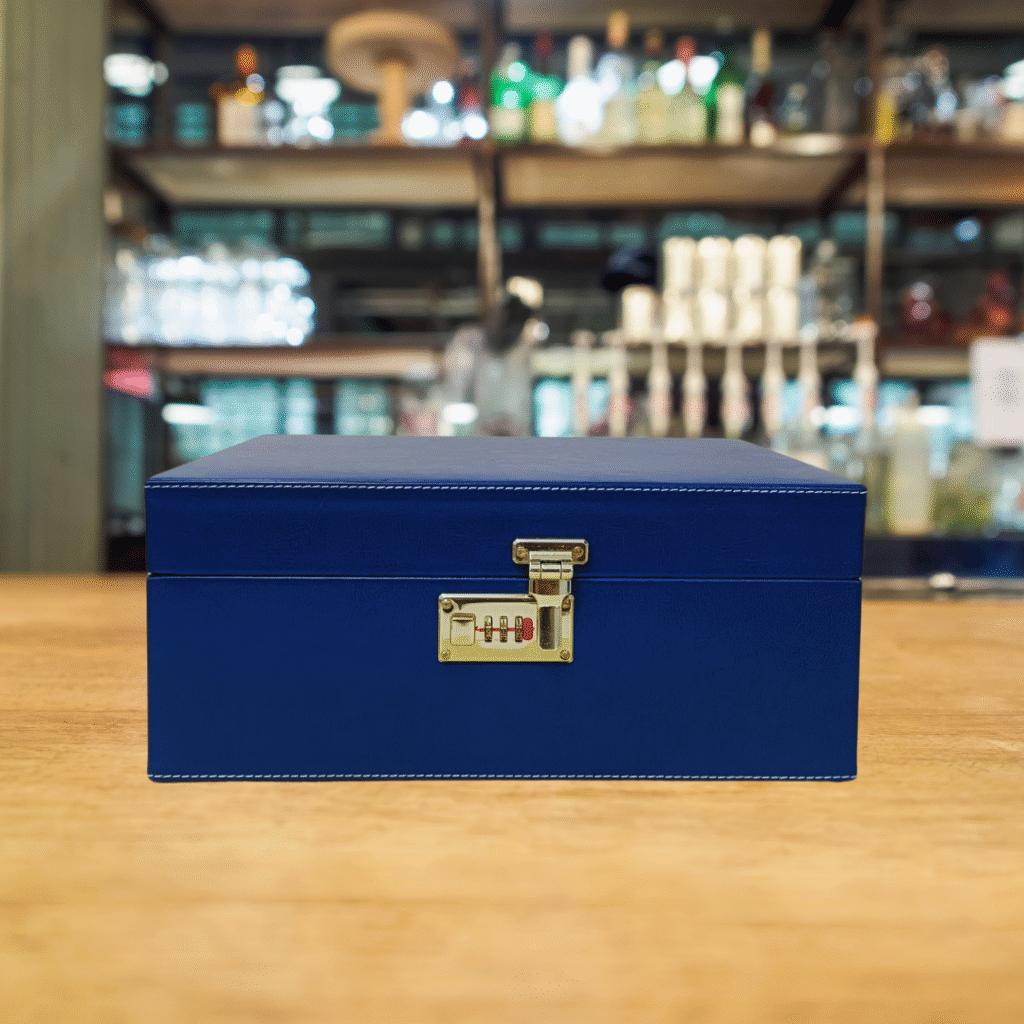 Wine Box Manufacturer 100 Navy Blue 3 Glass Wine Box 6