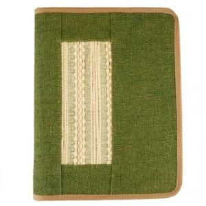 AJ702 Jute Green Zip Wooden Stick Folder – Eco-Friendly Document Organizer Manufacturer & Wholesaler