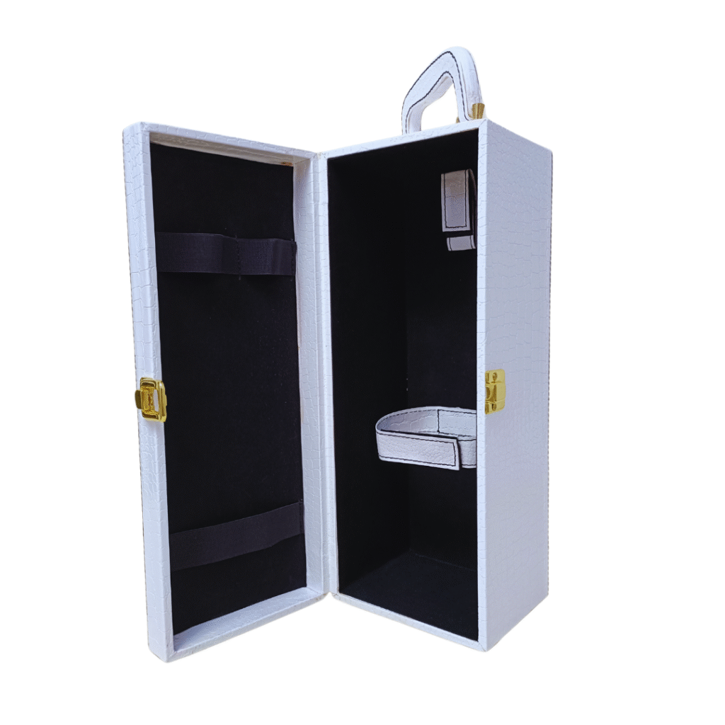 Wine Box Manufacturer 23 White Single Bottle Wine Box 1