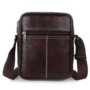 Leather Small Sling Bag for Men | Chest Slinger bag | Crossbody Bag| Side Bag Men | Mini Leather Slings | Corporate Gift Item | Passport Document Sling